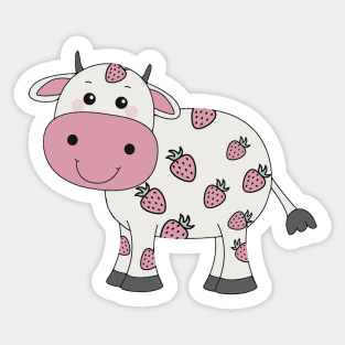 Strawberry Cow NoText Sticker